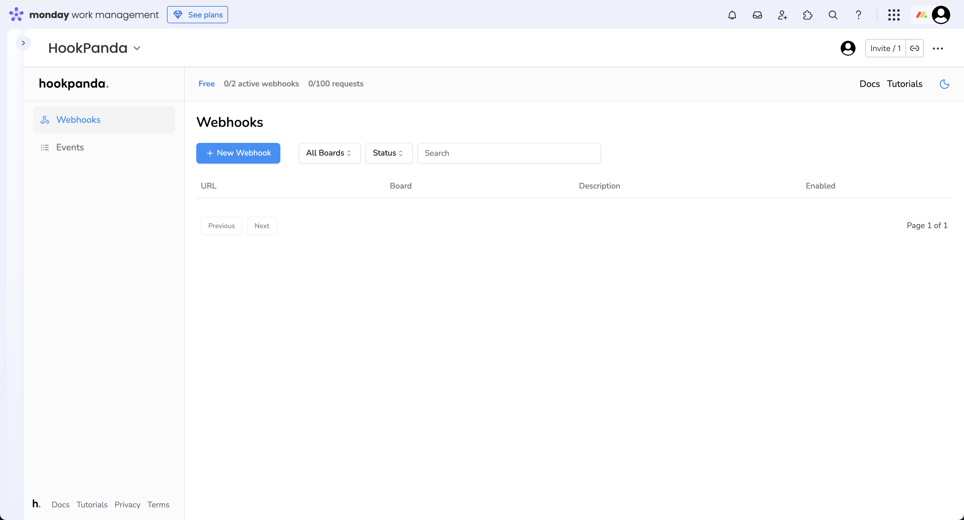 HookPanda Dashboard